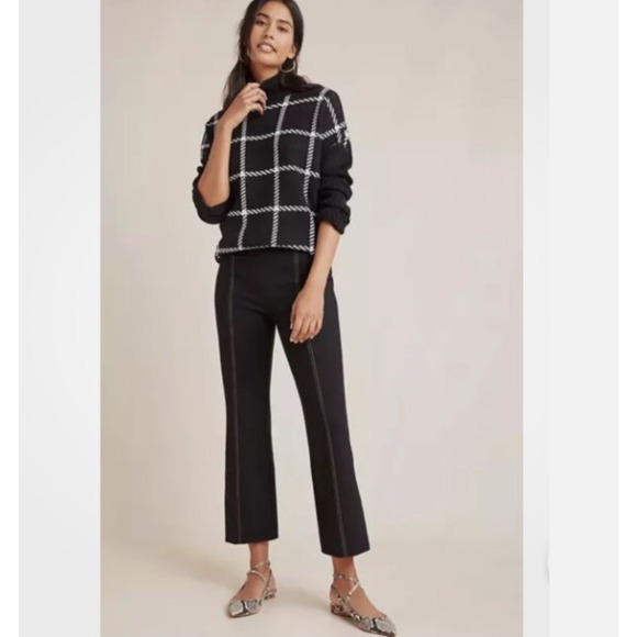 Anthropologie Essential Crop Flare Pants Pull On - Picture 1 of 9